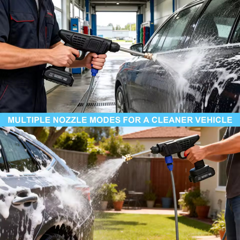 Cordless High Pressure Washer Gun With 02 Battery