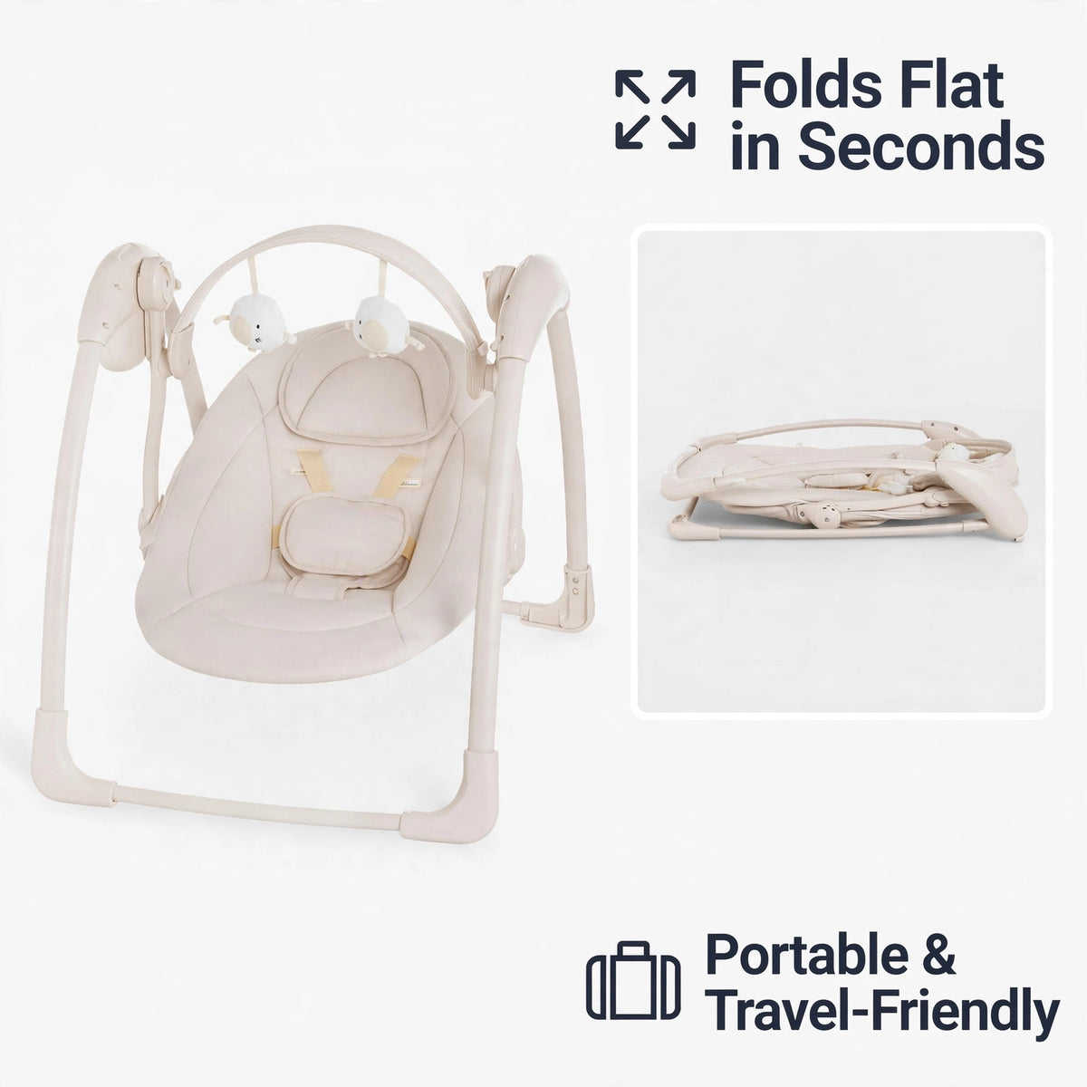 Halfri Electric Baby Swing with Remote Control β 5-Speed Rocker with M - Image 6