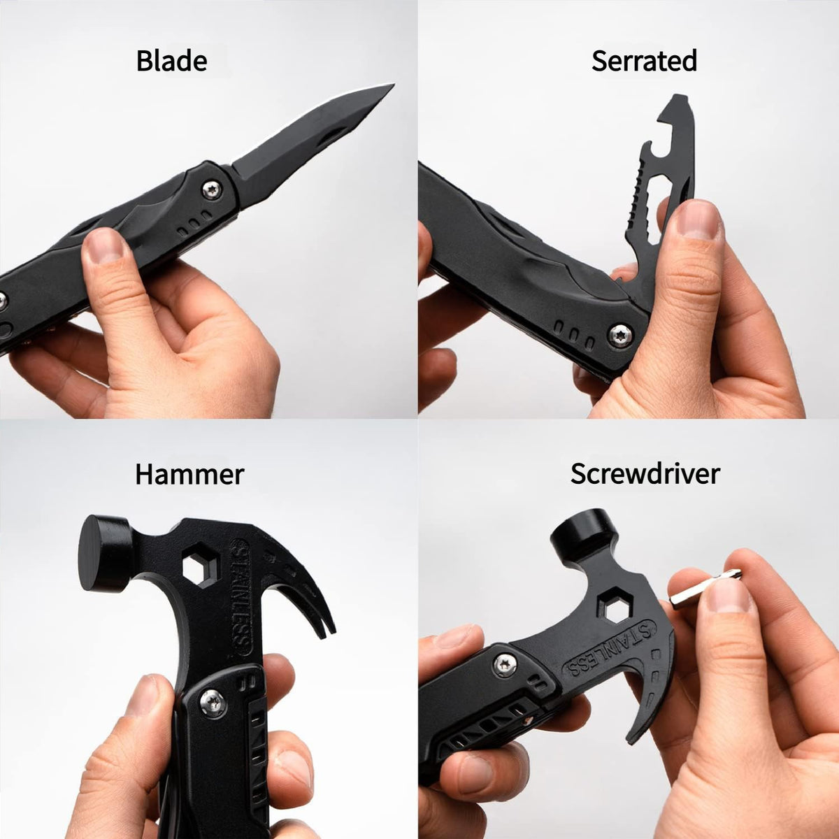 Heavy-Duty Hammer Multi-Tool β Pliers, Hammer & Blade with Belt Pouch - Image 7