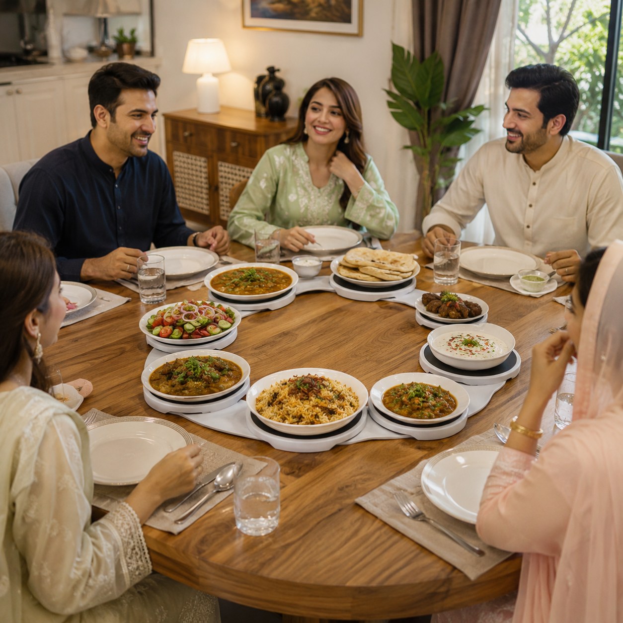 Expandable Lazy Susan Turntable for Dining Table