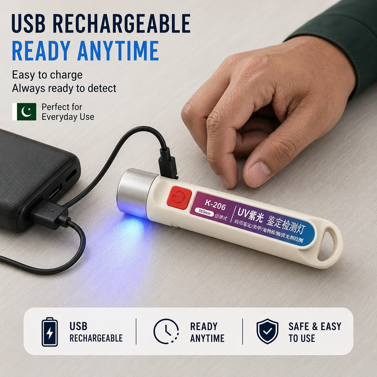 Handheld UV Note Checking Light