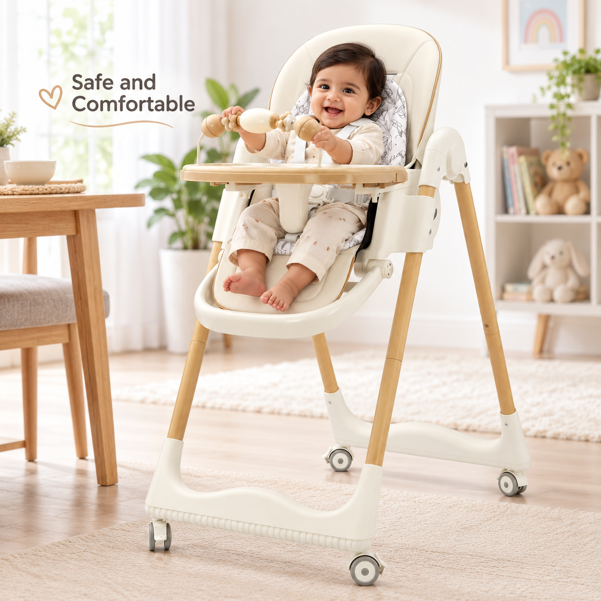 Baby Feeding High Chair – Foldable Feeding Seat for Infants & Toddlers