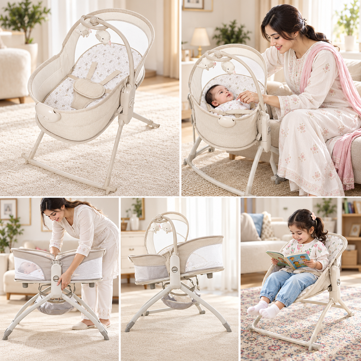 Baby Swing Cradle and Bedside for Babies