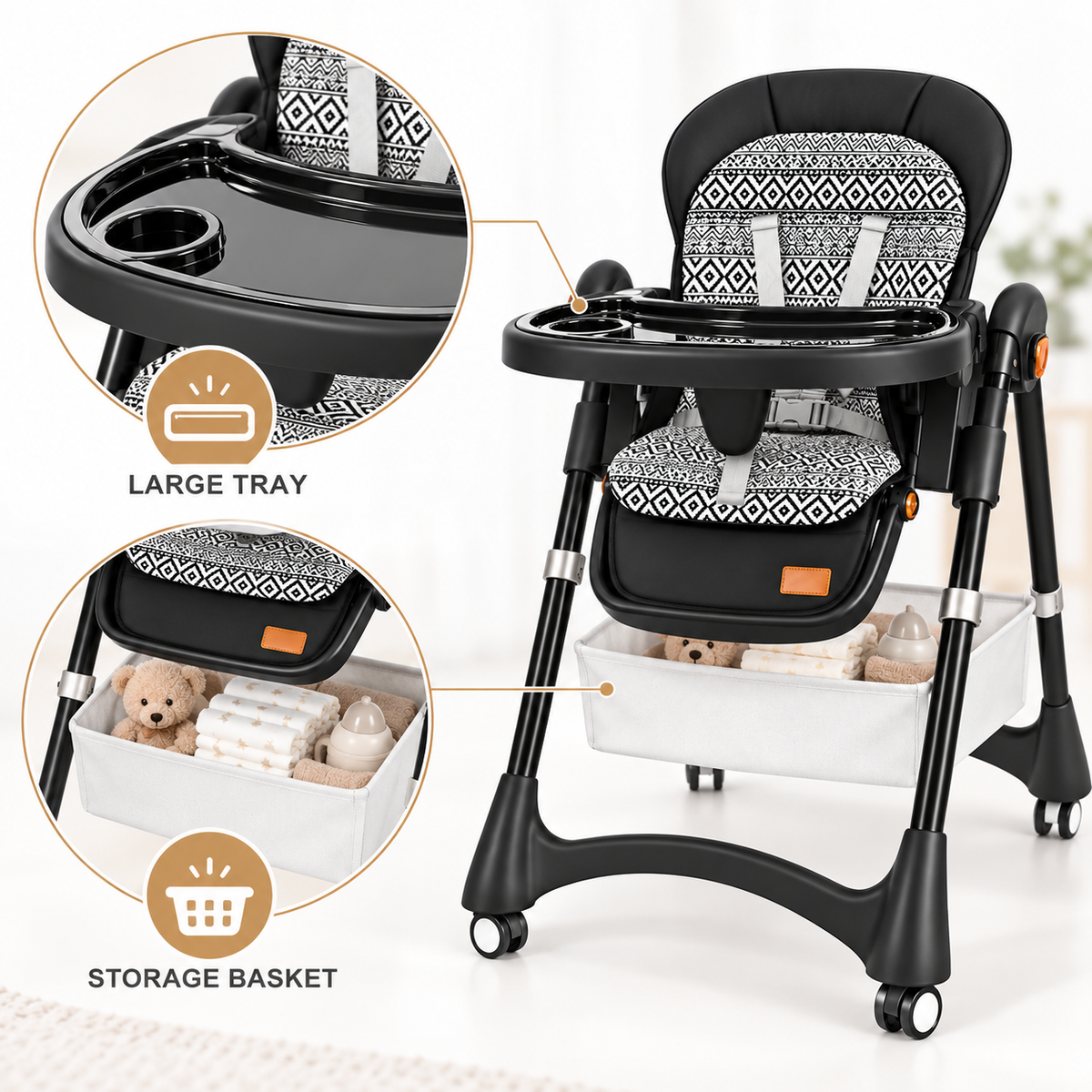 Multifunctional Baby Feeding Highchair - Image 7