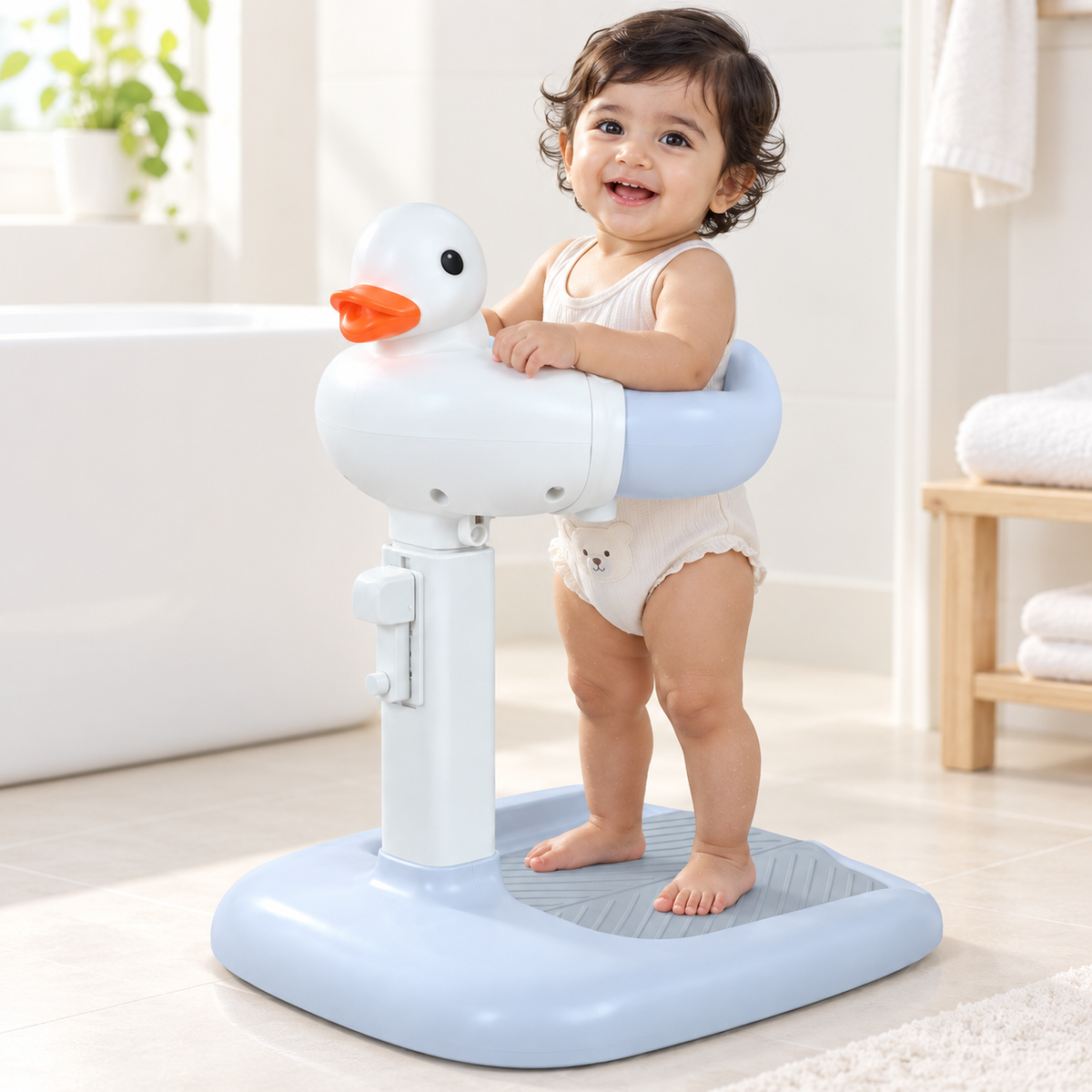 Adjustable Height Baby Shower Stand with Anti-Slip Base,Bath Shower St - Image 2