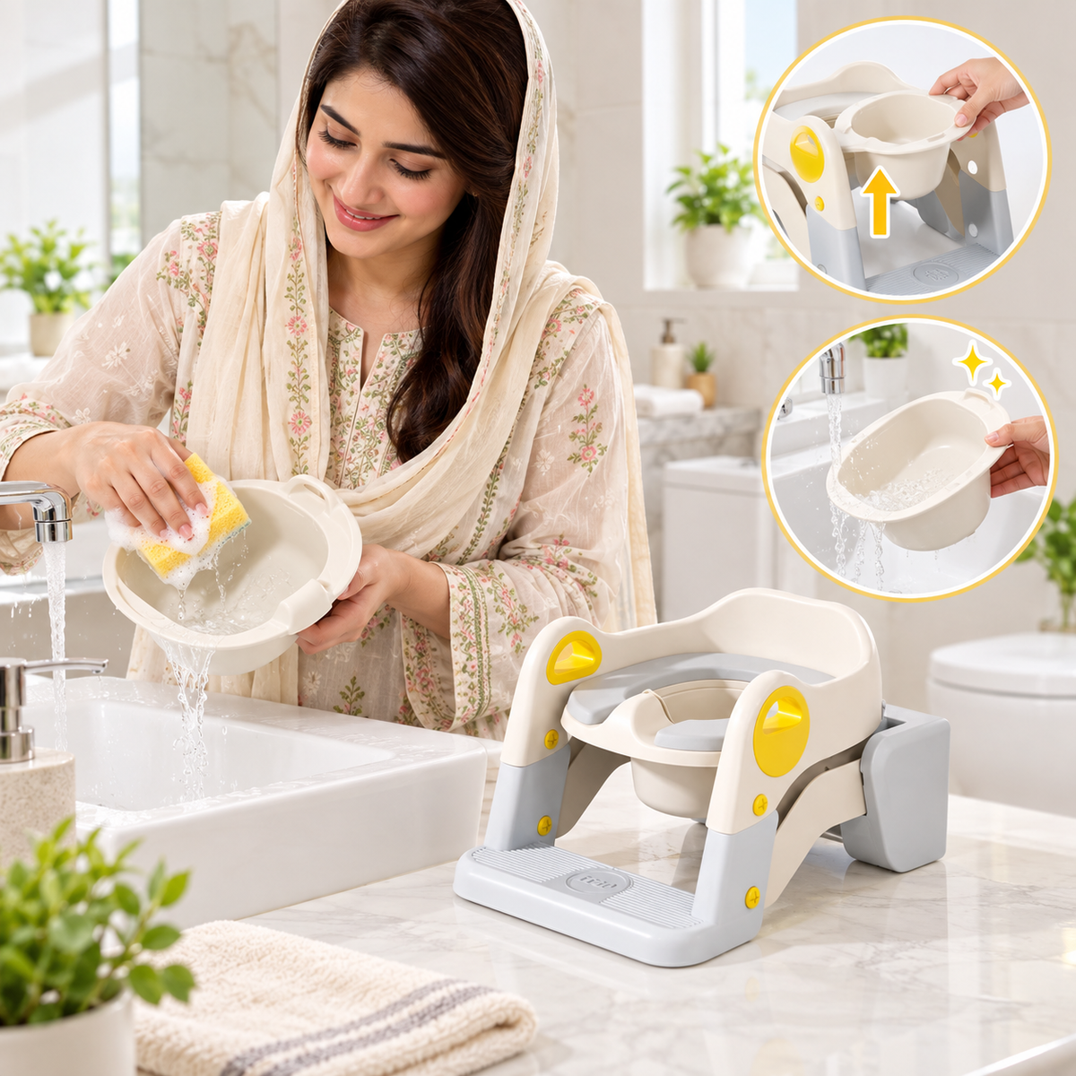 Baby Potty Seat, 3-in-1 Toilet Potty Training Seat - Image 8