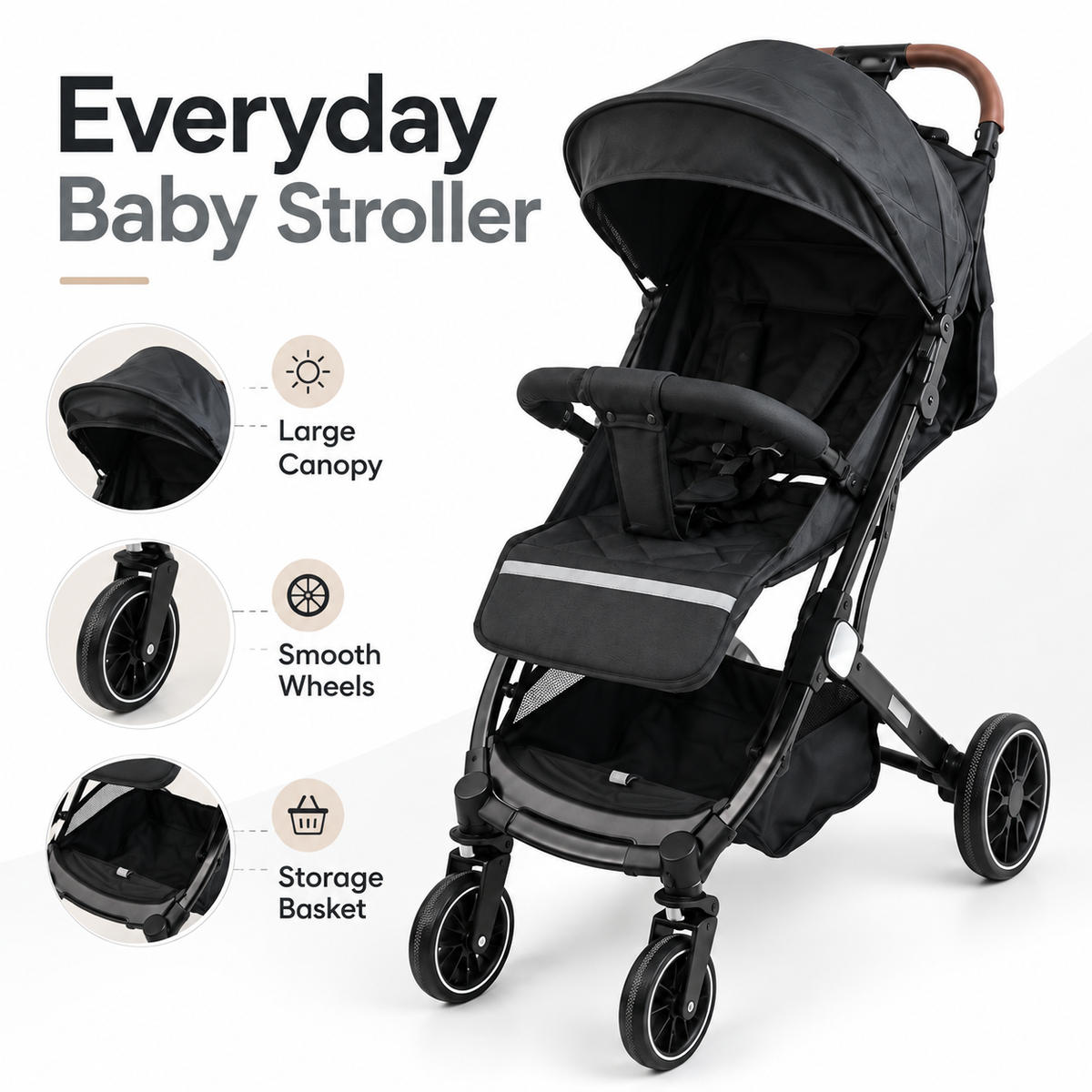 Compact Travel Pram Cabin Friendly Stroller