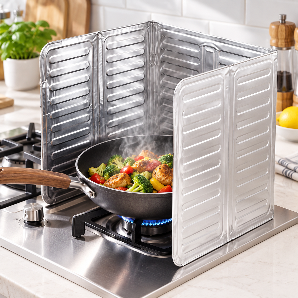 Foldable Oil Splatter Guard – Blocks Oil Splashes While Frying - Image 8