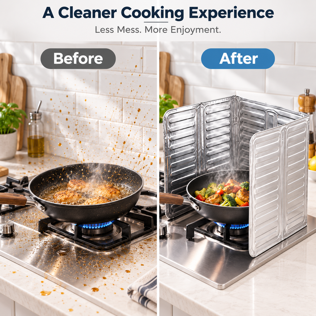 Foldable Oil Splatter Guard – Blocks Oil Splashes While Frying - Image 3