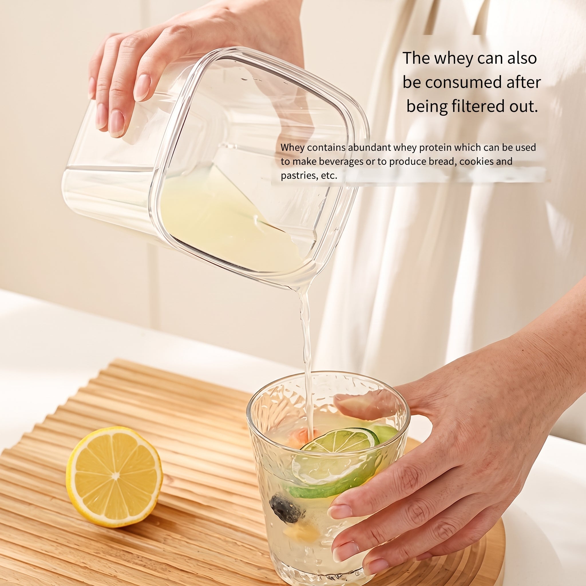 Multi-Purpose Greek Yogurt Maker Hung Curd Strainer Box with Mesh Filter
