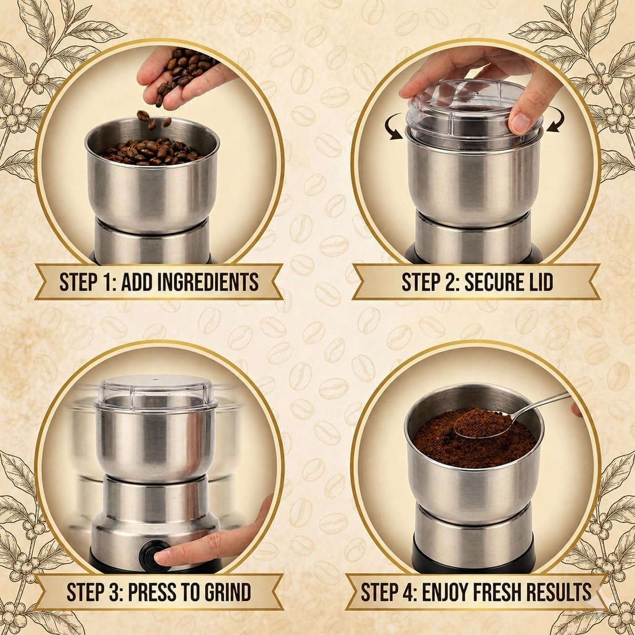 Imported High Quality Electric Stainless Steel Grinder