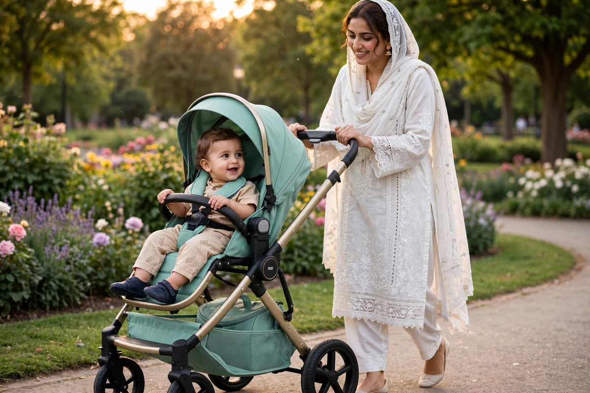 Halfri Luxury 2-in-1 Baby Stroller β Newborn Bassinet to Toddler Seat - Image 9