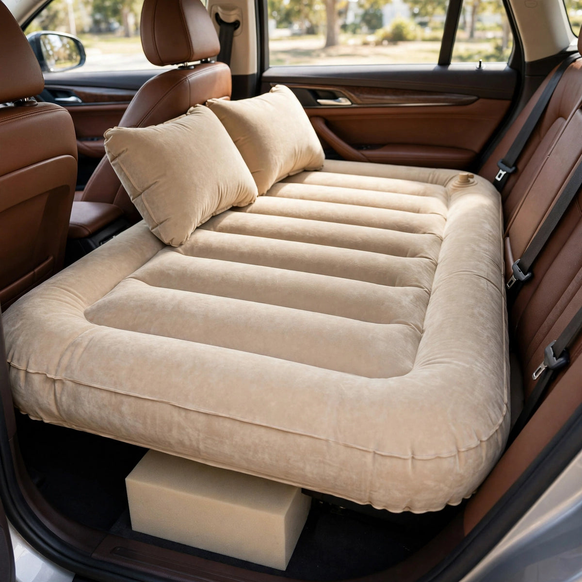 Car Back Seat Inflatable Air Mattress β Portable Travel Bed with 2 Pil - Image 7
