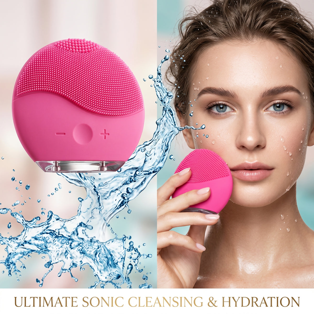 Rechargeable Silicone Facial Cleansing Brush for Sensitive Skin - Image 4