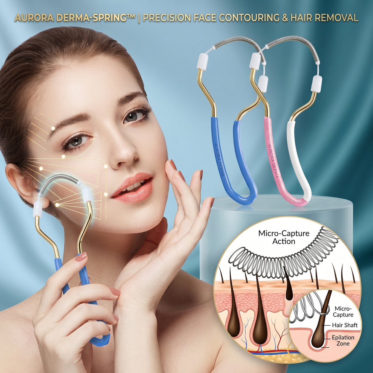 FACIAL HAIR REMOVER FOR WOMEN - SPRING EPILATOR FOR FACE, LIP & CHIN - Image 5