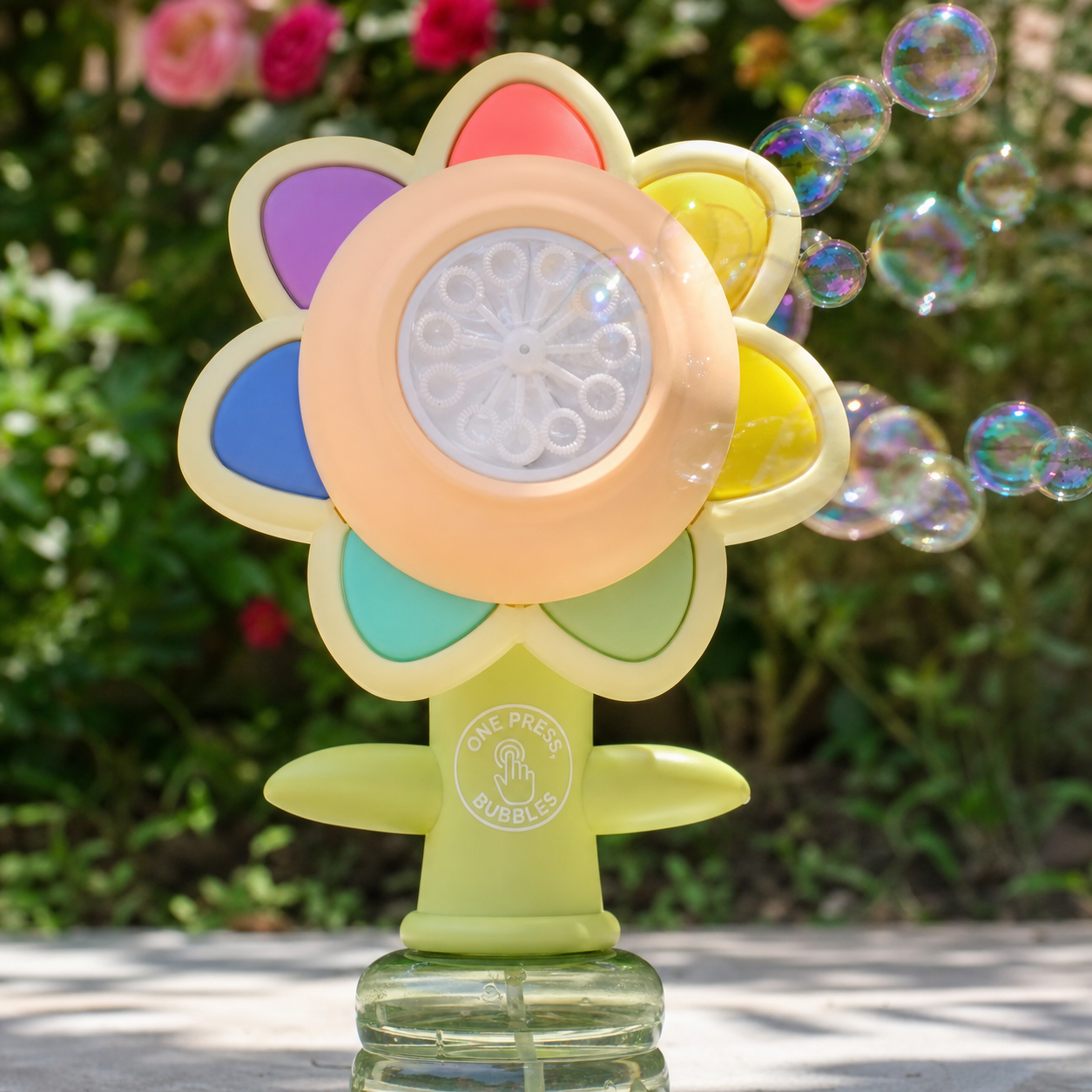 Sunflower Bubble Machine for Kids – Automatic Light-Up Bubble Maker