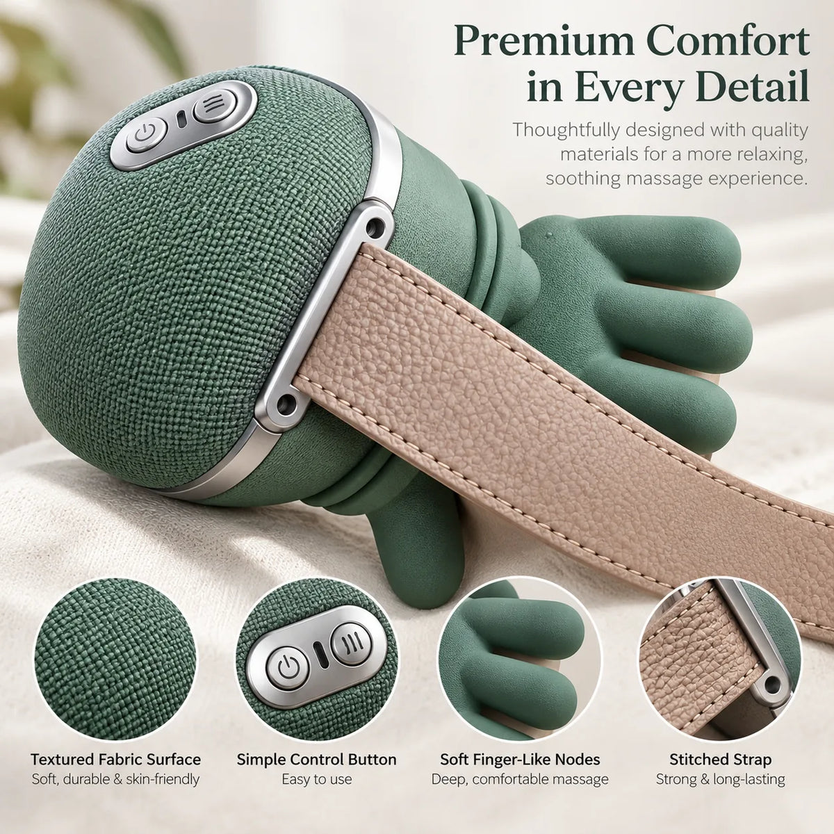 Hands-Free Deep Tissue Neck Massager – Hand-Like Kneading Nodes for Ne - Image 4