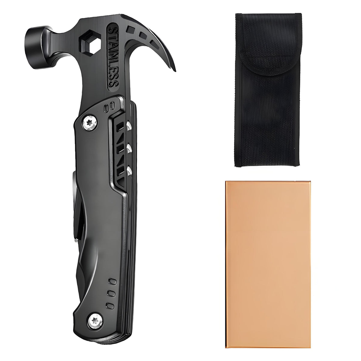 Multi-Function Claw Hammer Tool – Hammer, Pliers & Knife with Carry Po