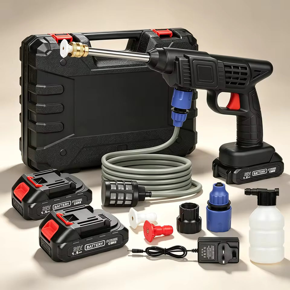 Cordless High Pressure Washer Gun With 02 Battery