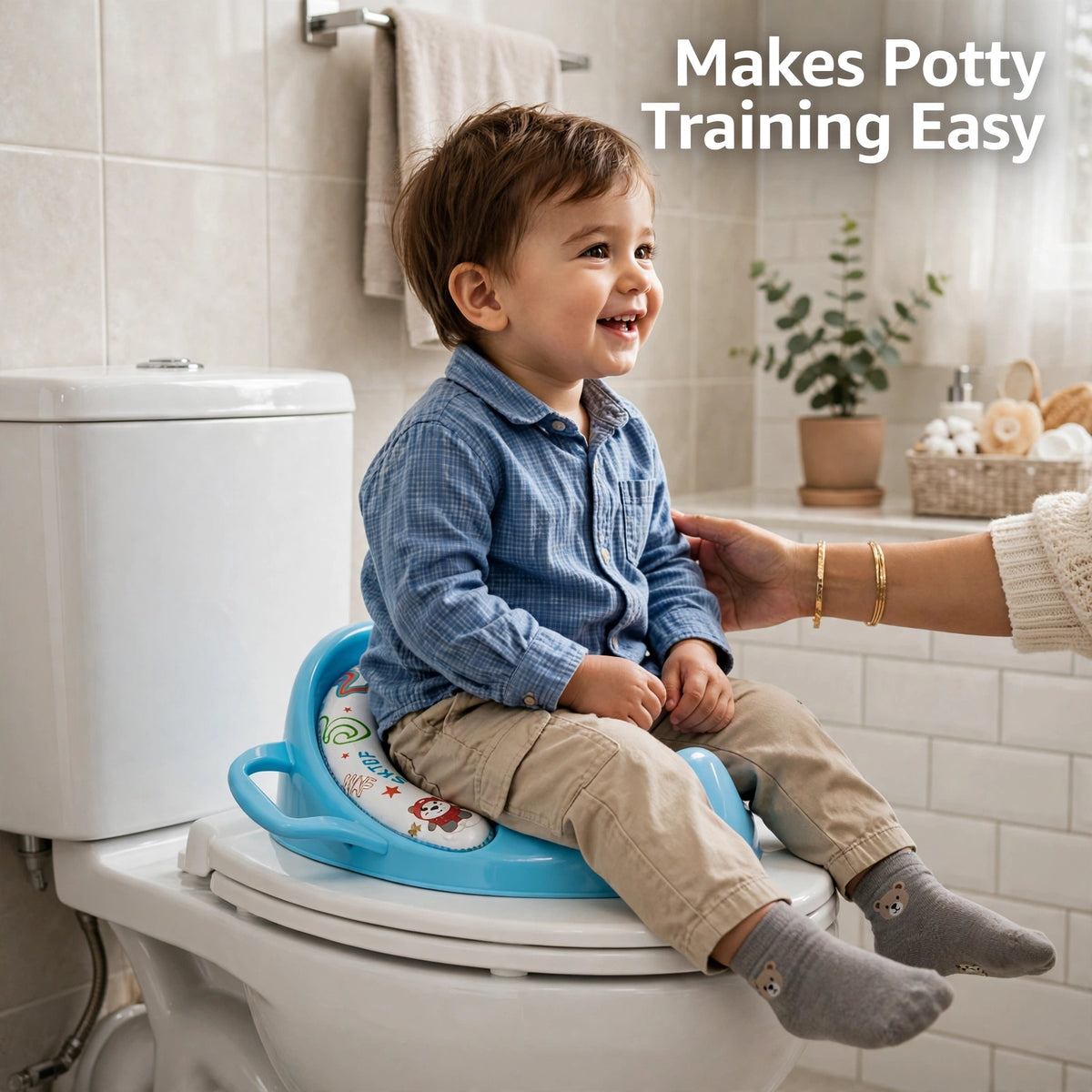 Halfri Baby Potty Training Seat – Soft Cushioned Toilet Seat with Safe - Image 2