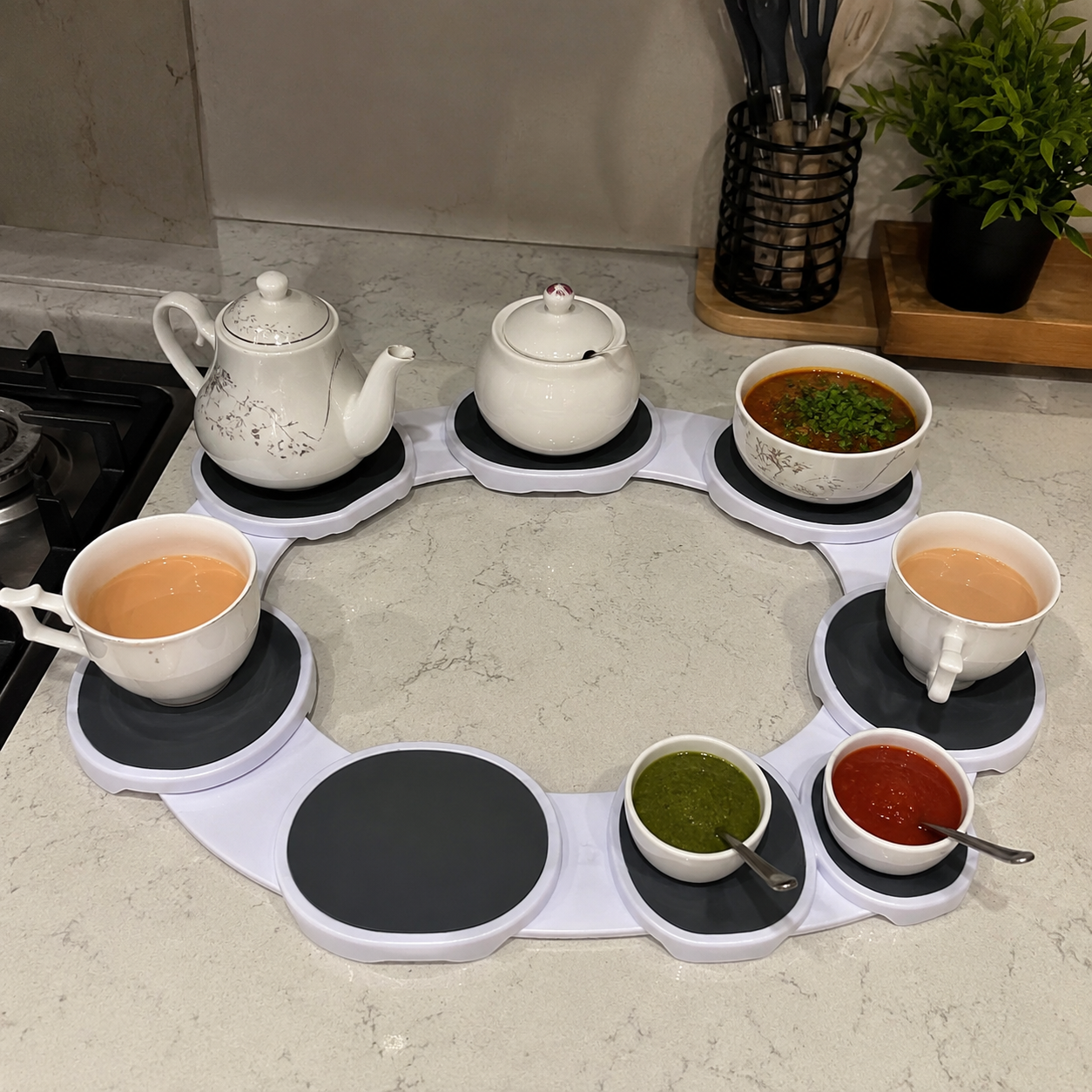 Expandable Lazy Susan Turntable for Dining Table