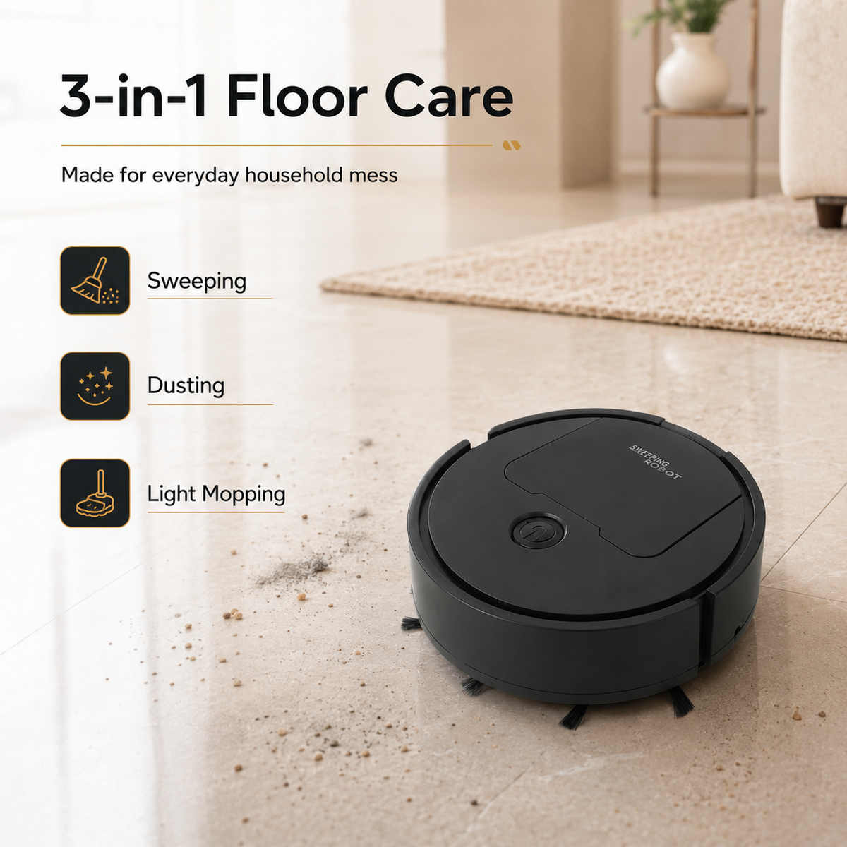 Electric Sweeper Robot | Smart Robot Vacuum Cleaner Dust Floor Cleaner Machine