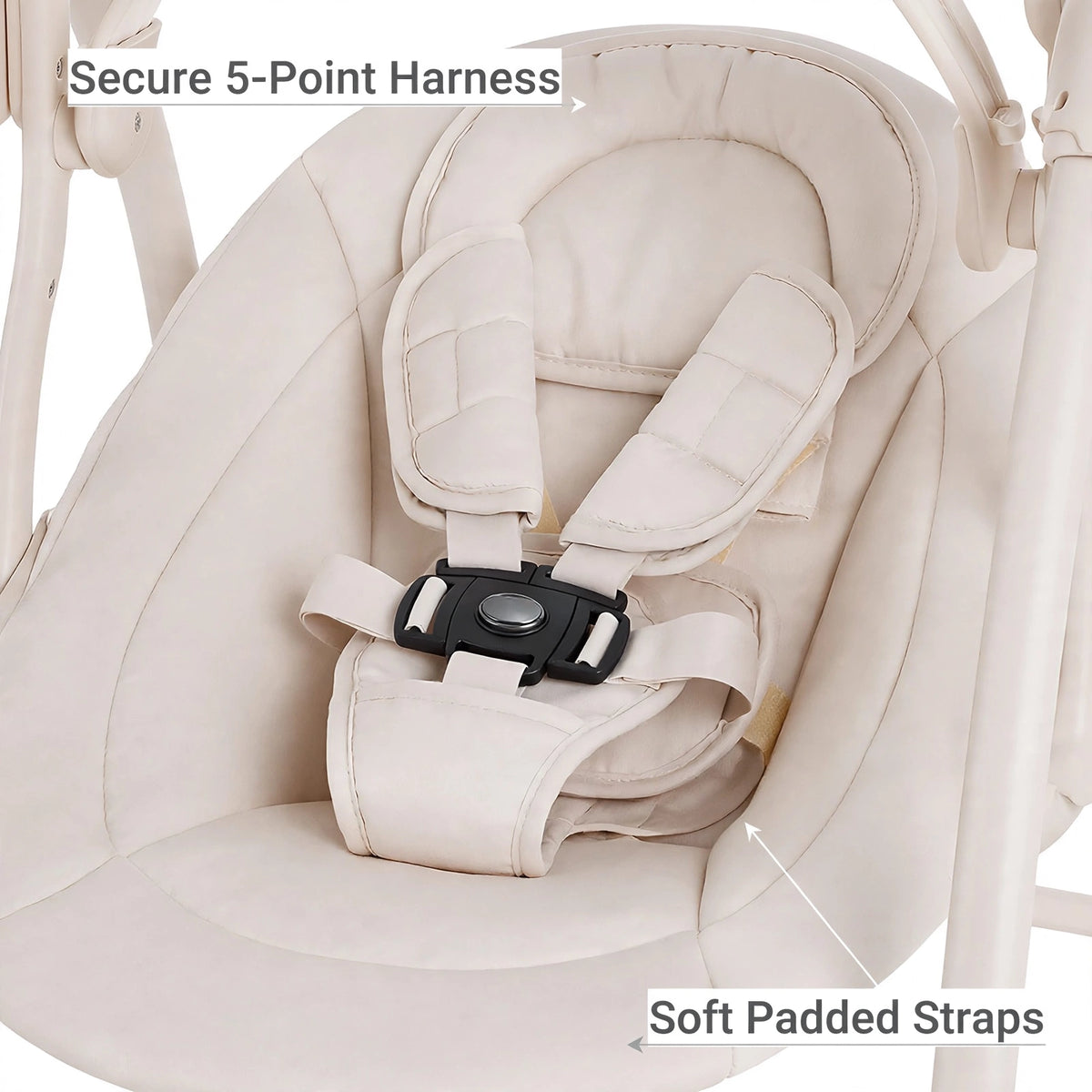 Halfri Electric Baby Swing with Remote Control – 5-Speed Rocker with M - Image 4