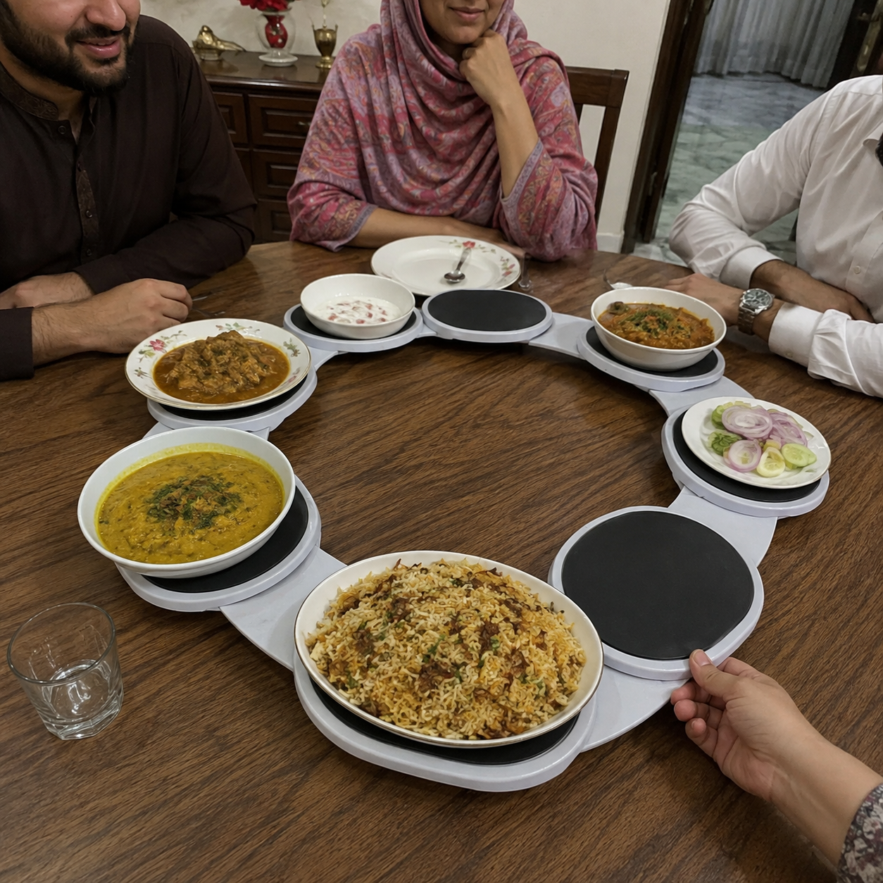 Expandable Lazy Susan Turntable for Dining Table
