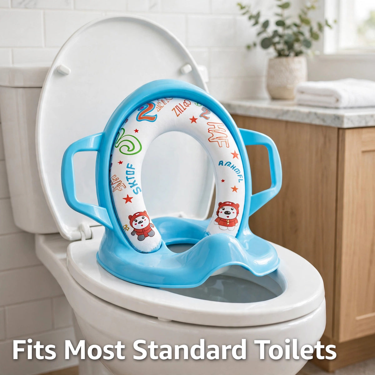 Halfri Baby Potty Training Seat – Soft Cushioned Toilet Seat with Safe - Image 4