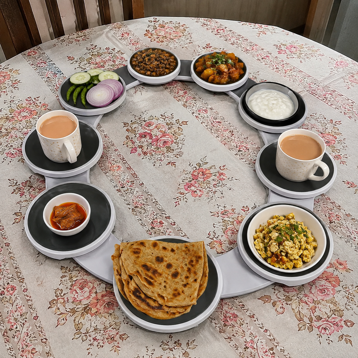 Expandable Lazy Susan Turntable for Dining Table