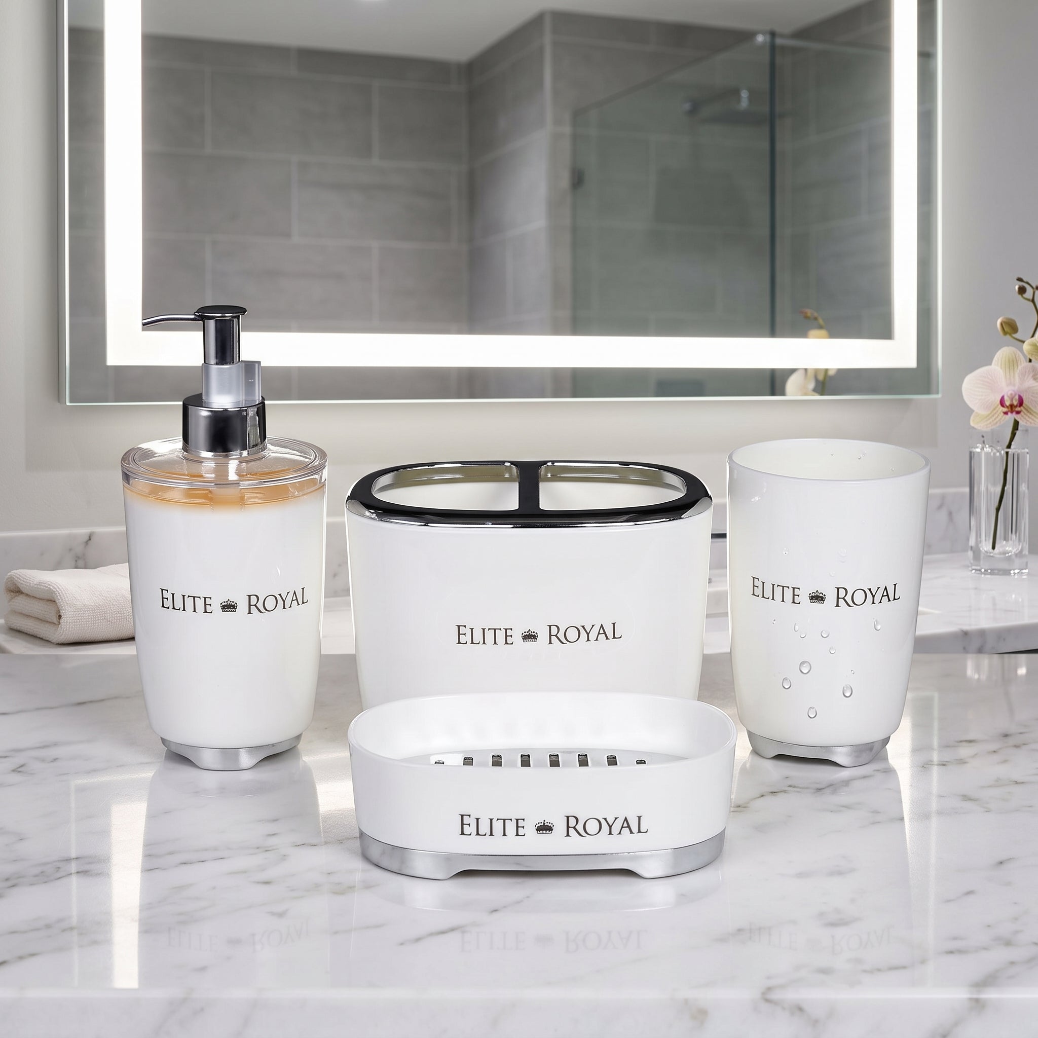 Elite Royal 4-Piece Bathroom Accessory Set