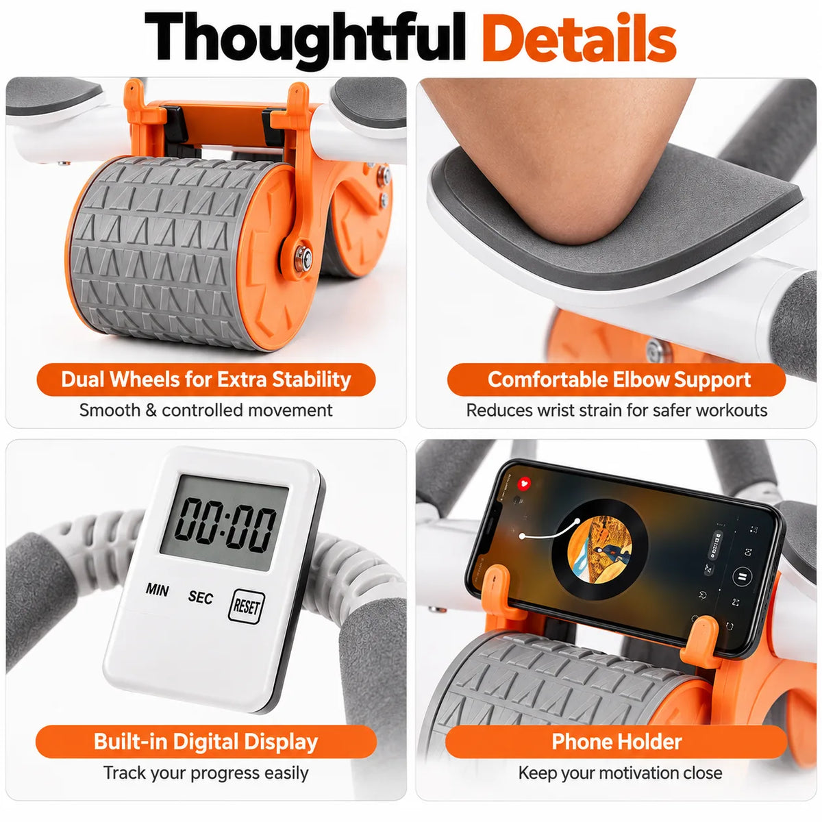 Ultimate Ab Roller Wheel for Core Strength – Dual Wheel Abdominal Exer - Image 5