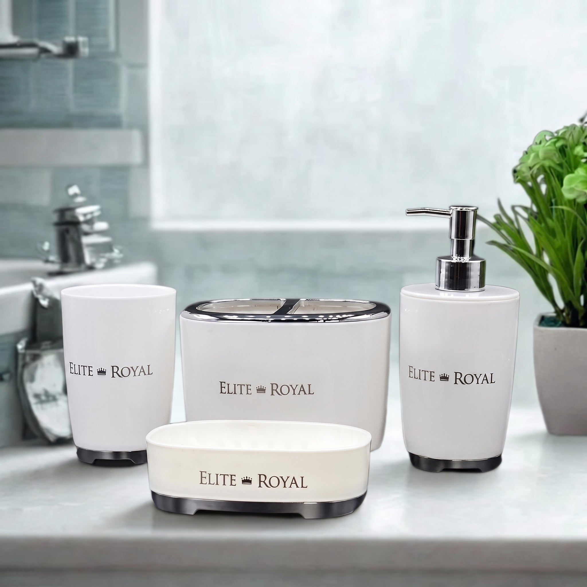Elite Royal 4-Piece Bathroom Accessory Set