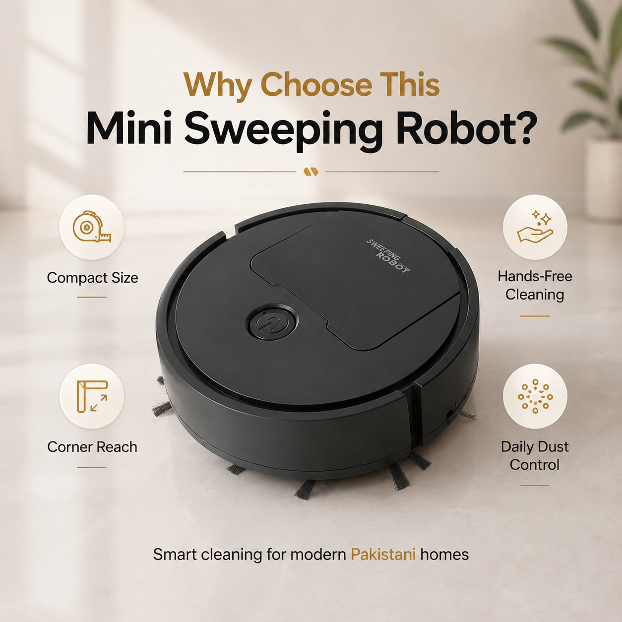 Electric Sweeper Robot | Smart Robot Vacuum Cleaner Dust Floor Cleaner Machine