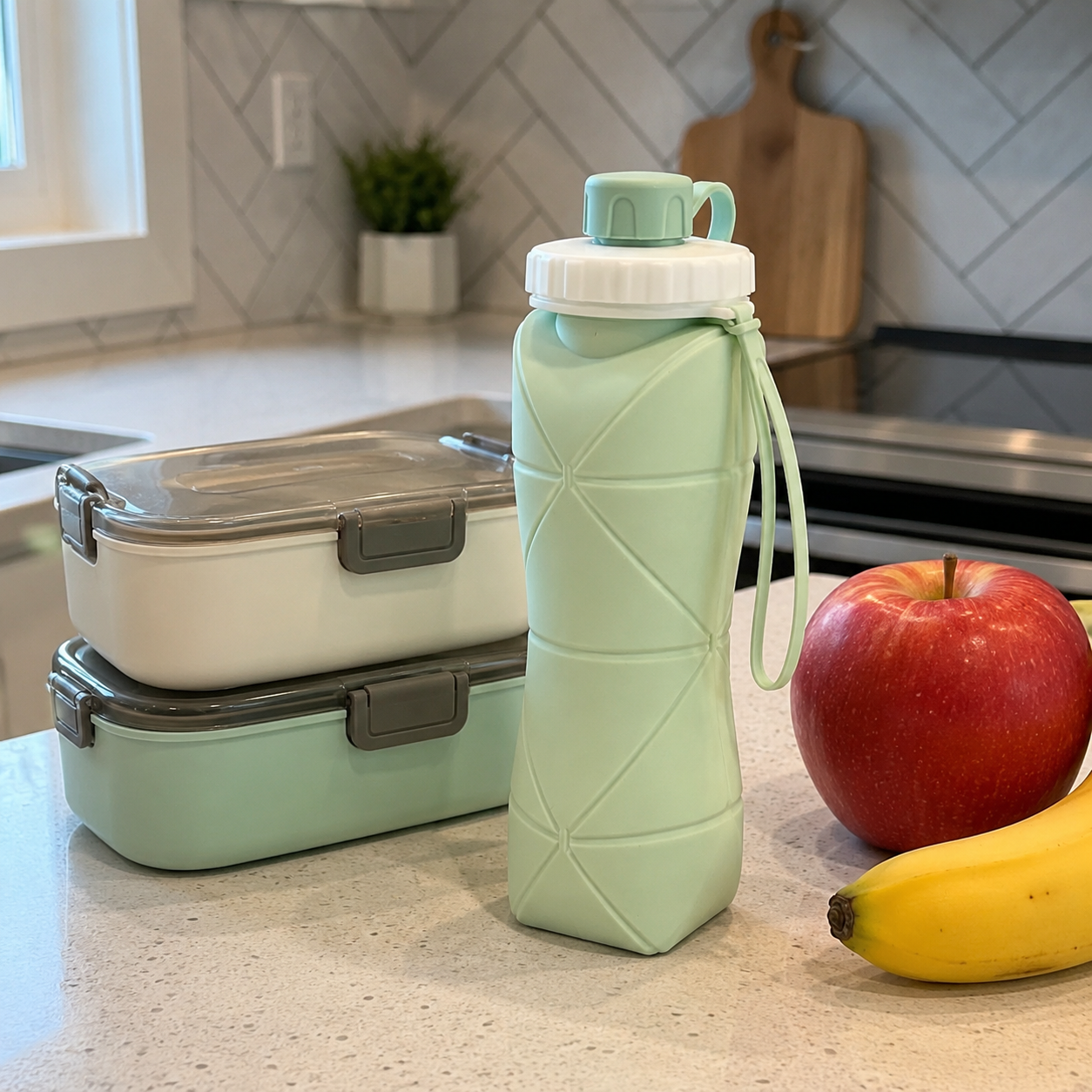 Silicone Foldable Water Bottles For Travel