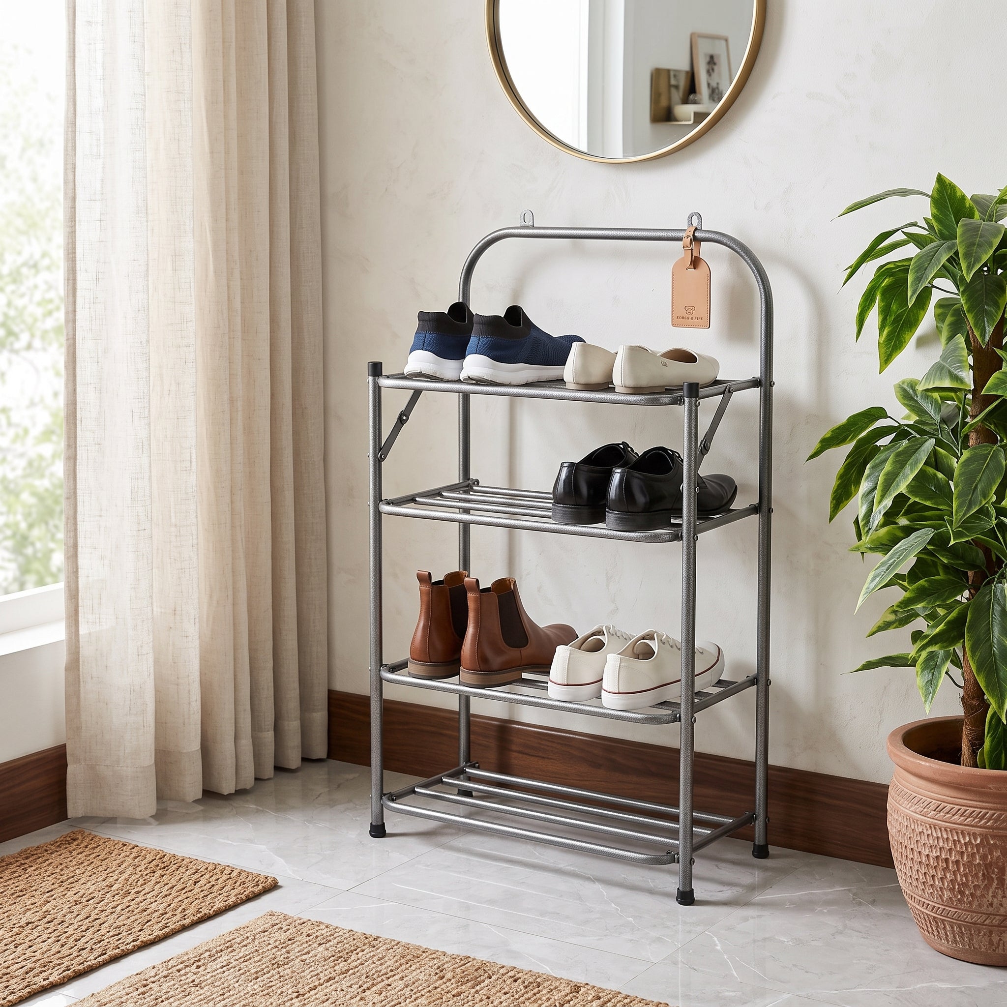 Imperial Multi-Tier Foldable Metal Shoe Rack