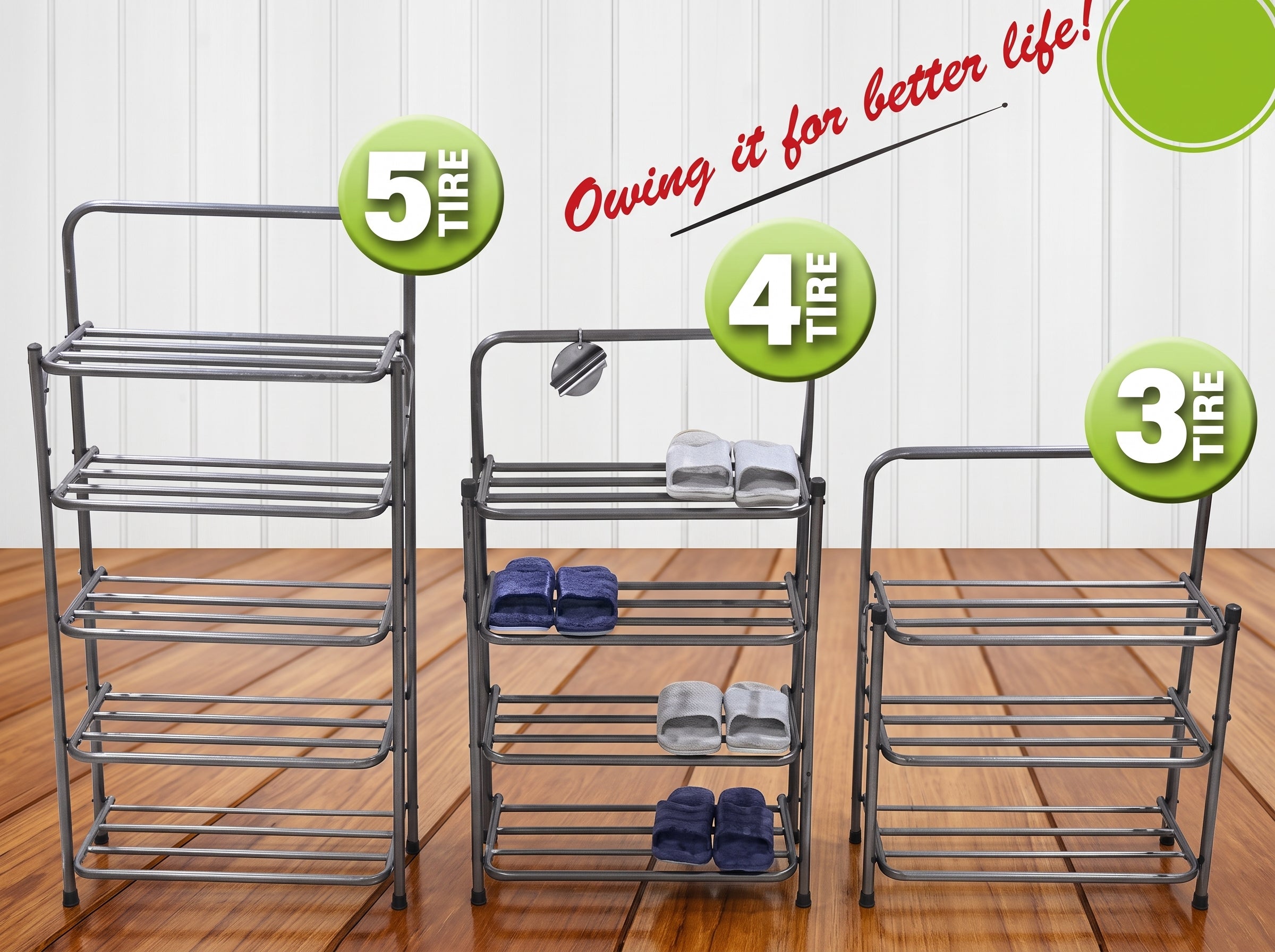 Imperial Multi-Tier Foldable Metal Shoe Rack