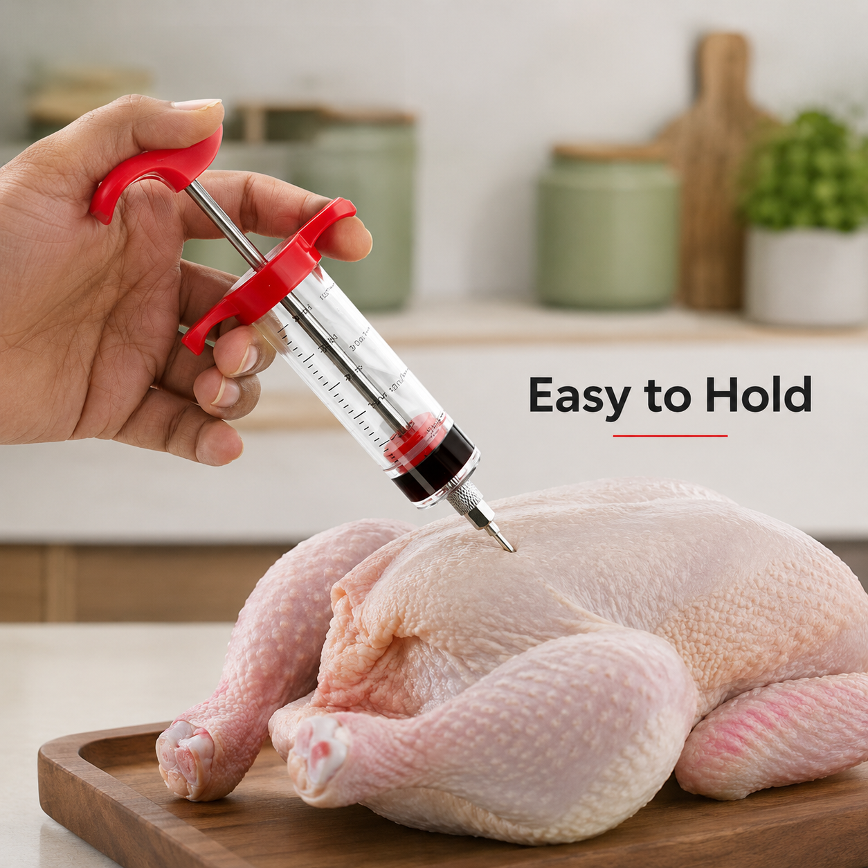 Meat Marinade Syringe – Meat Flavor Infuser with Stainless Steel Needle