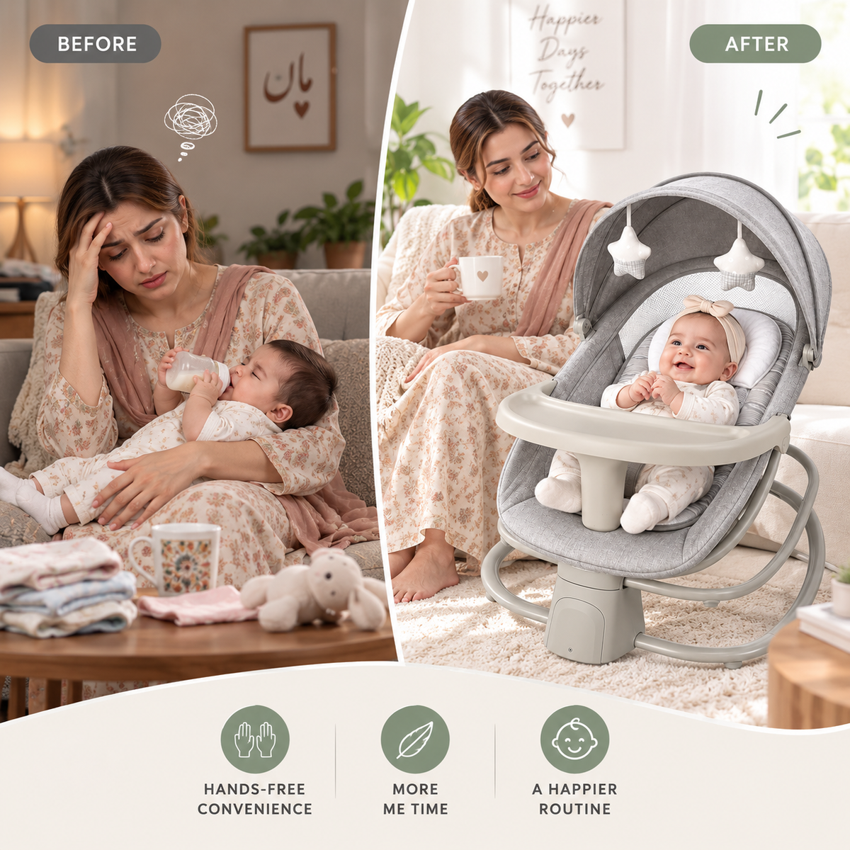 4-in-1 Deluxe Multi-Functional Bassinet & Swing