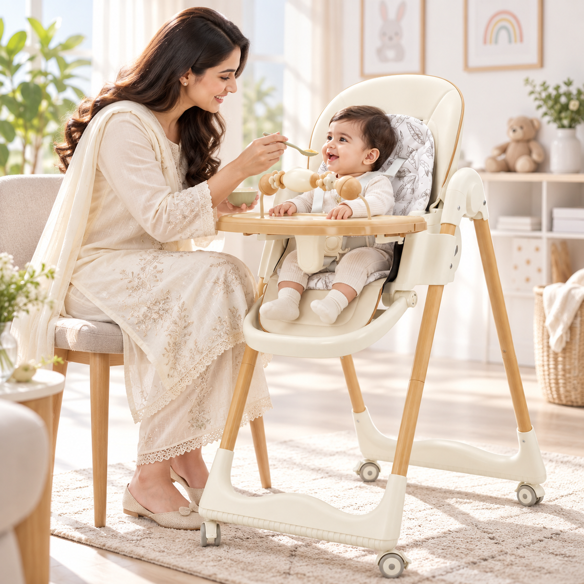 Baby Feeding High Chair – Foldable Feeding Seat for Infants & Toddlers