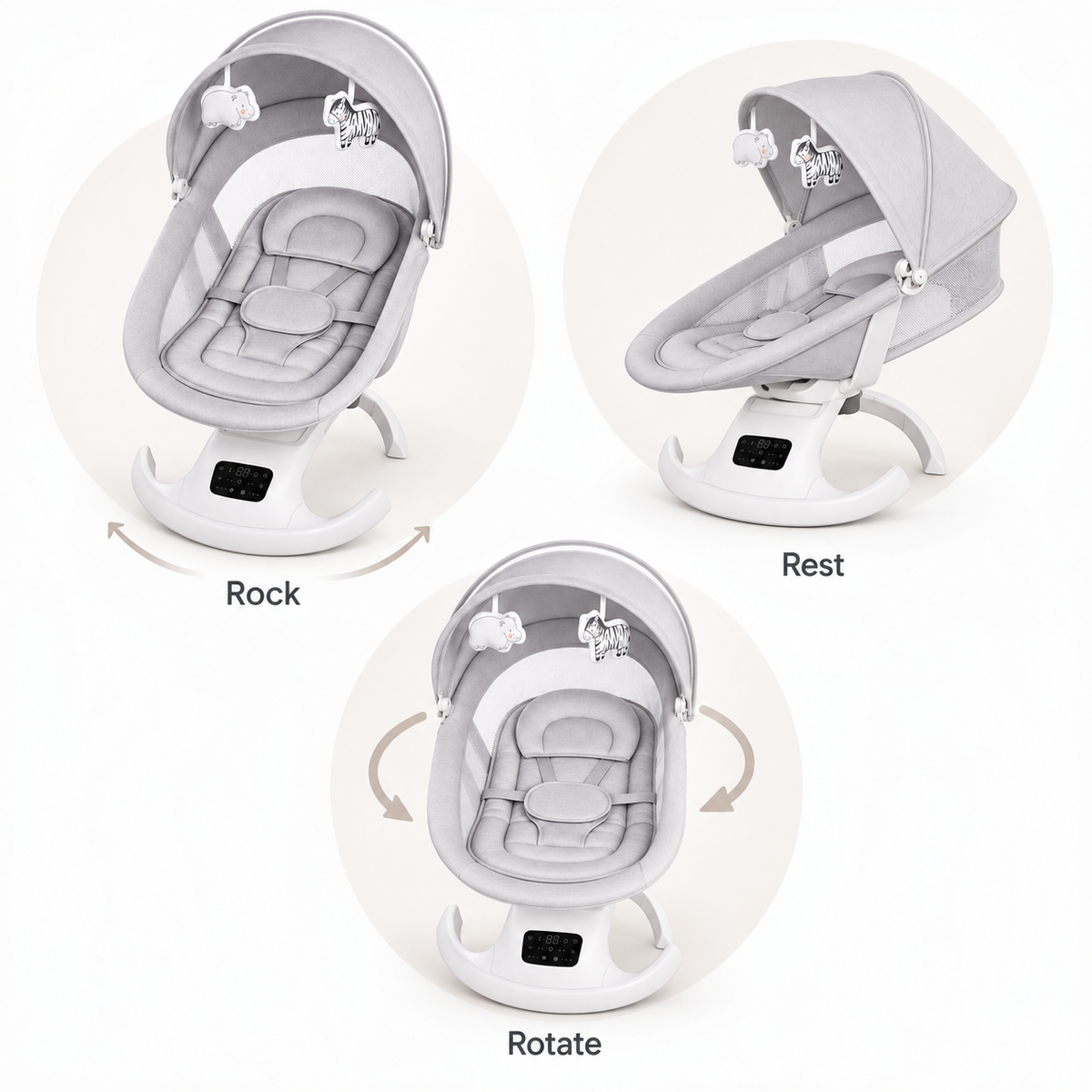 Mastela Ori Euphoria 3D Swing & Bassinet, a multi-functional automatic baby swing and bassinet.