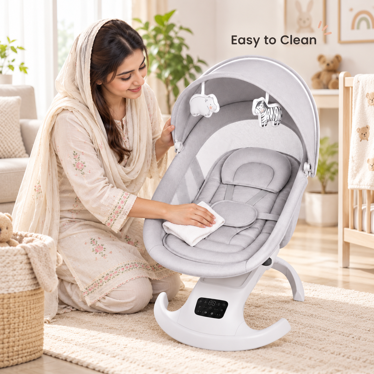 Mastela Ori Euphoria 3D Swing & Bassinet, a multi-functional automatic baby swing and bassinet.