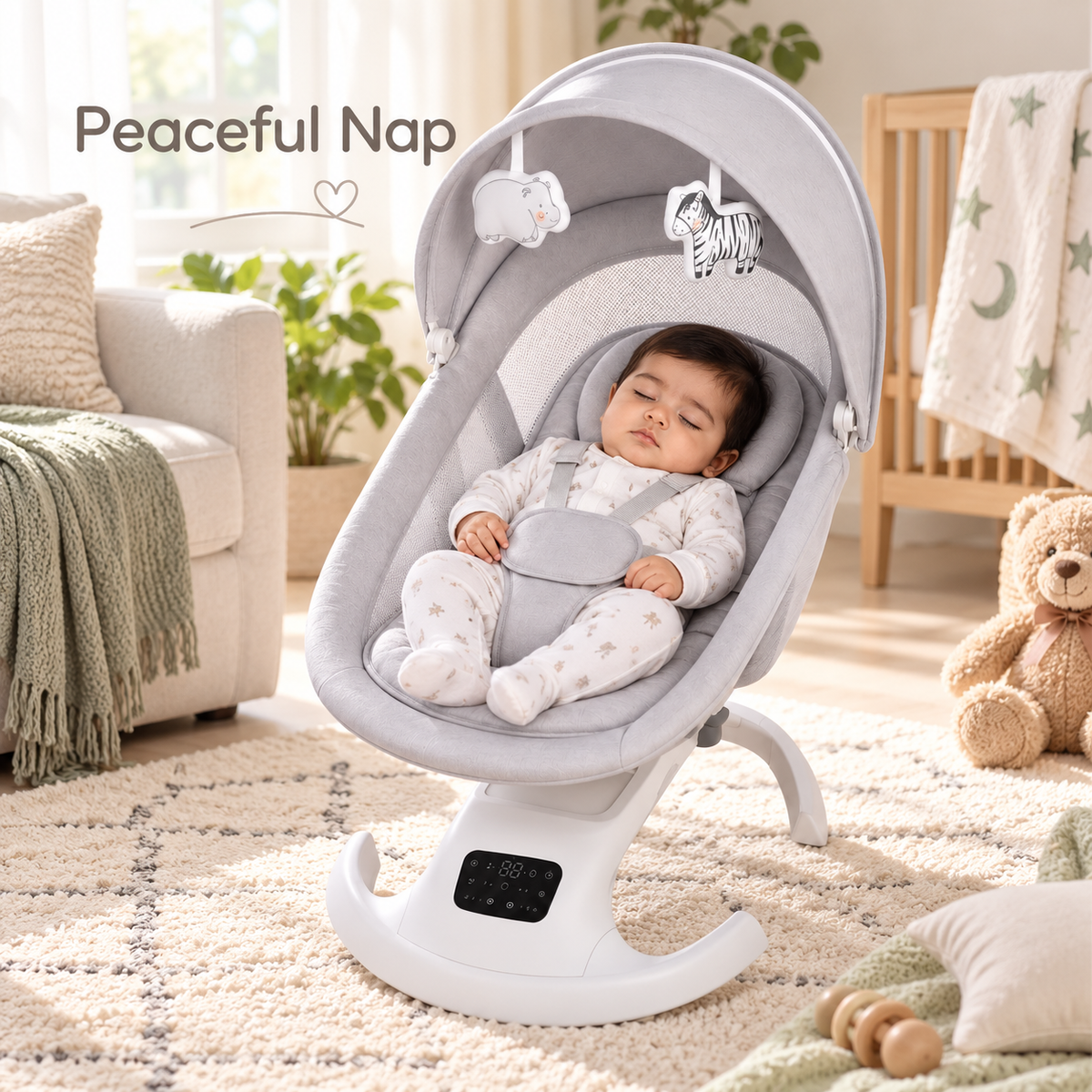 Mastela Ori Euphoria 3D Swing & Bassinet, a multi-functional automatic baby swing and bassinet.