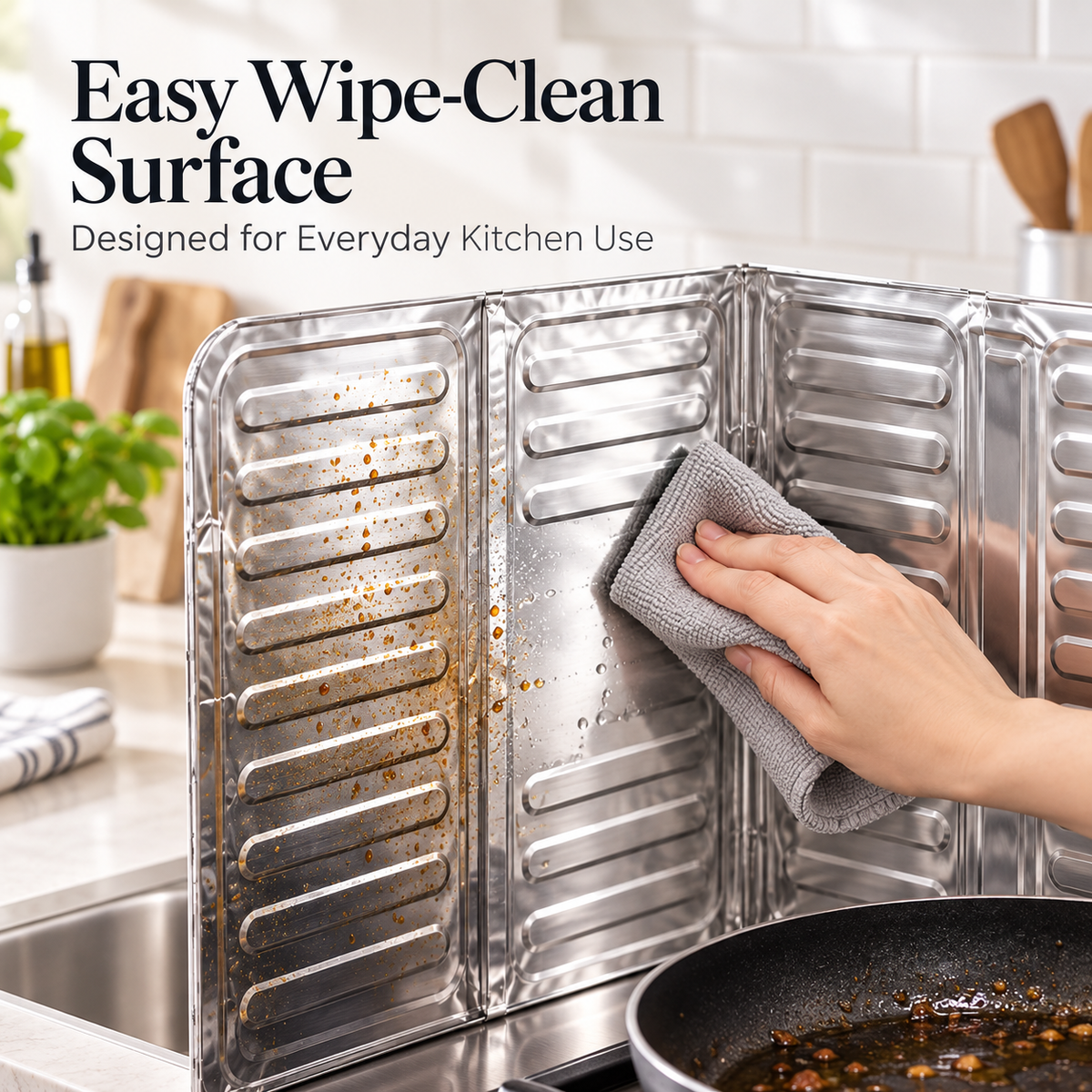 Foldable Oil Splatter Guard – Blocks Oil Splashes While Frying - Image 4