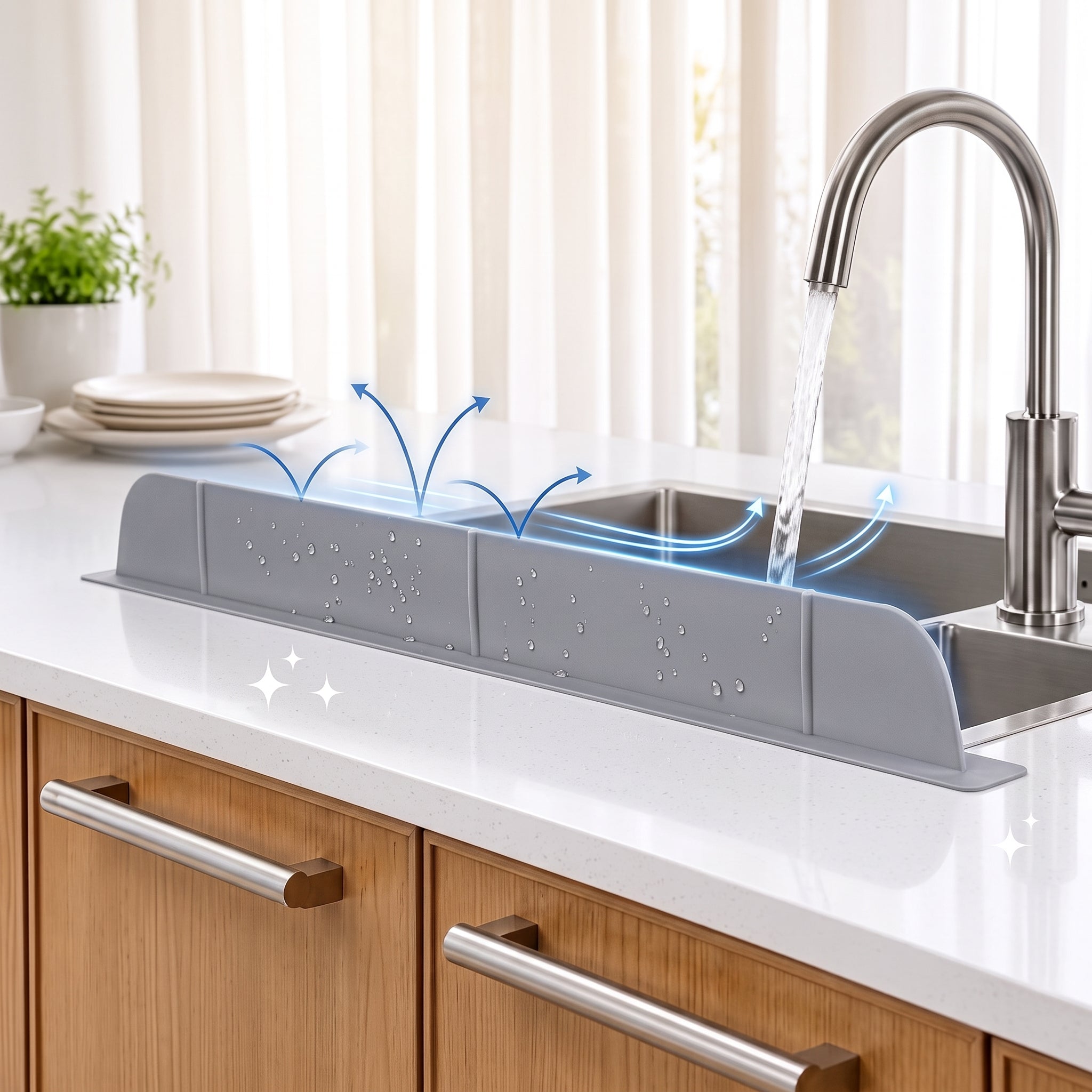 Silicone Kitchen Sink Water Splash Guard