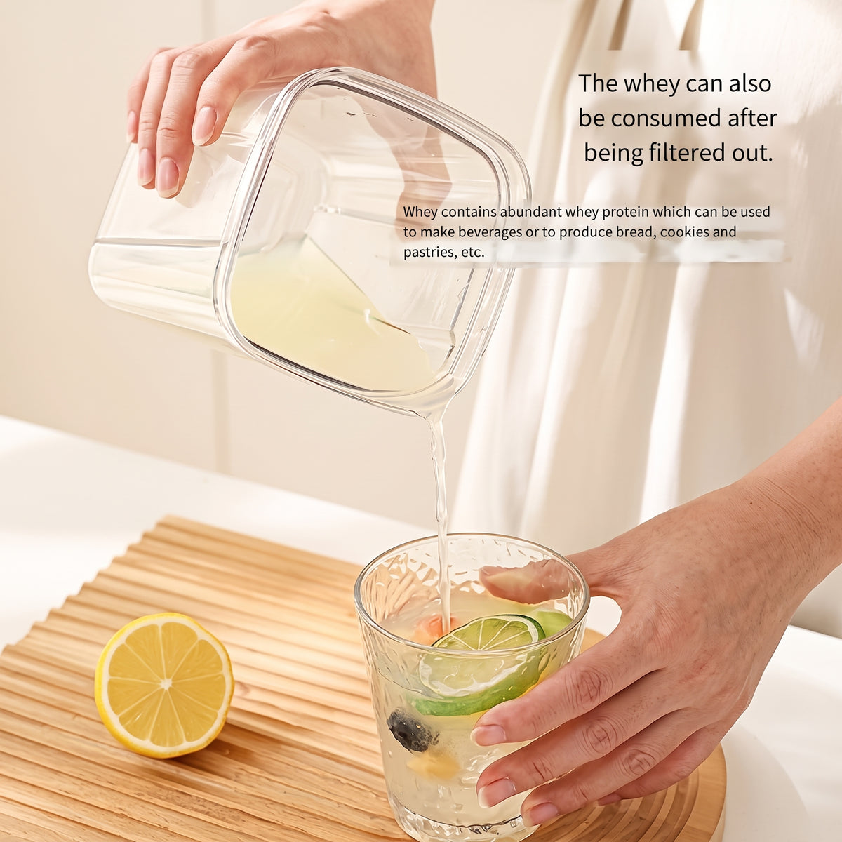 Multi-Purpose Greek Yogurt Maker Hung Curd Strainer Box with Mesh Filter