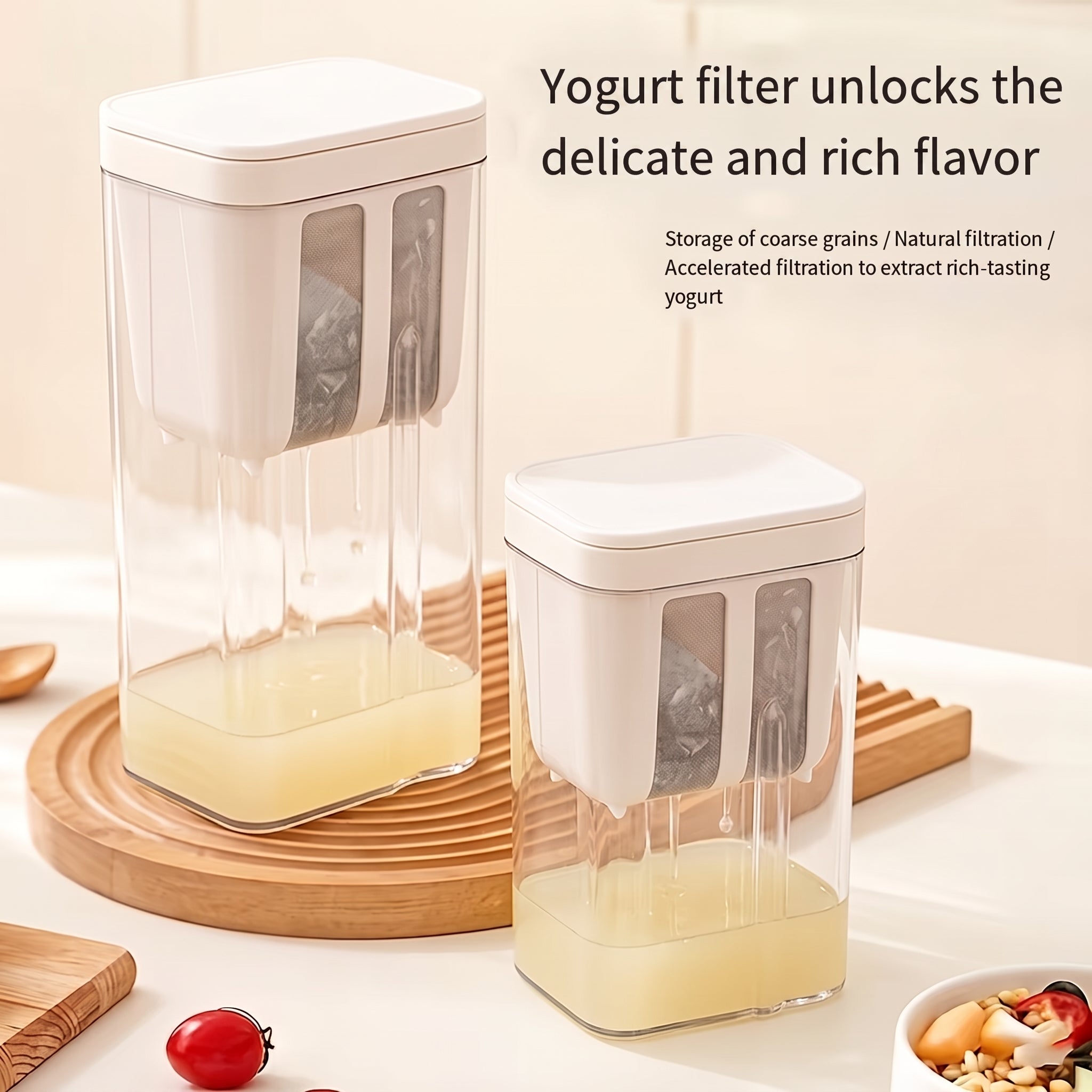 Multi-Purpose Greek Yogurt Maker Hung Curd Strainer Box with Mesh Filter
