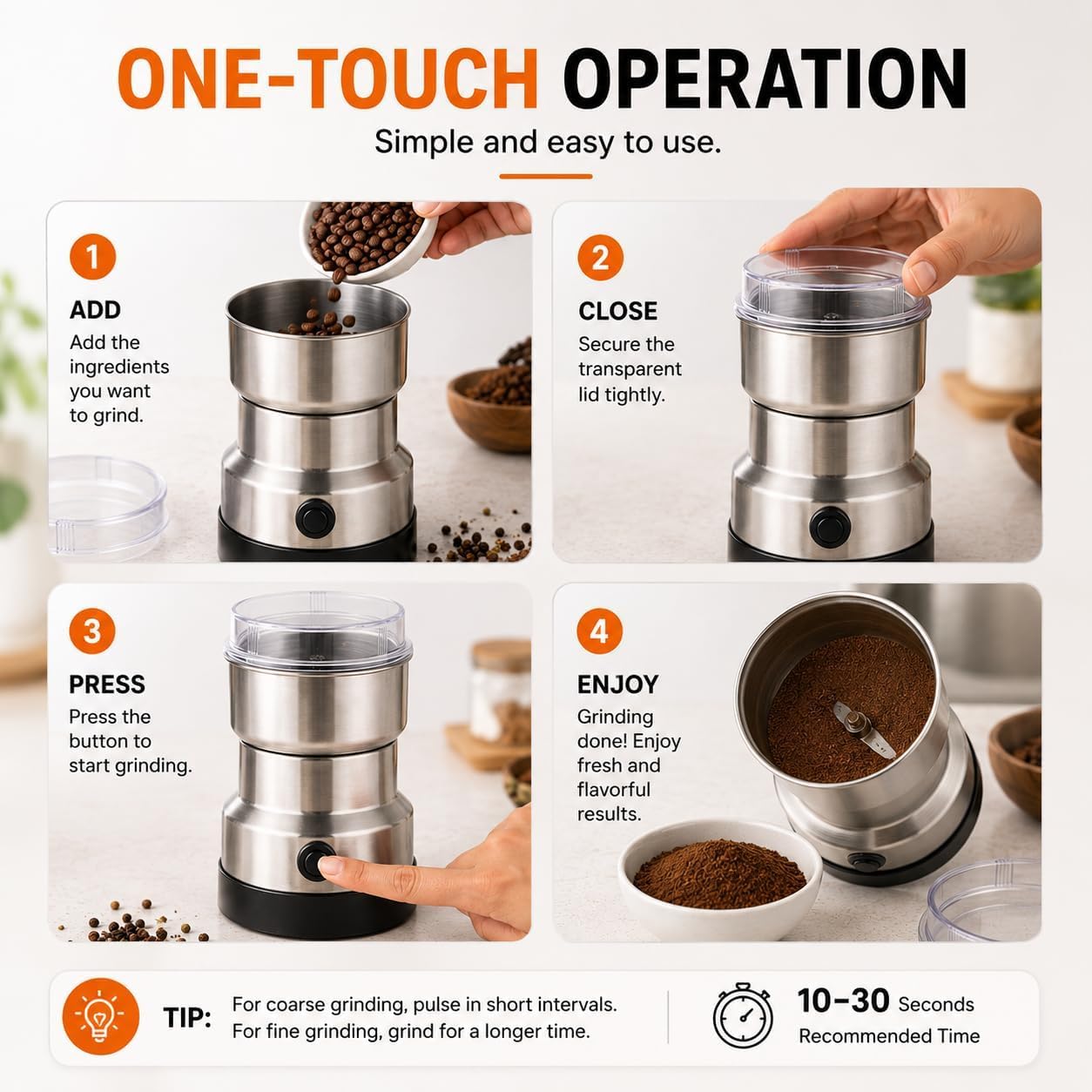 Imported High Quality Electric Stainless Steel Grinder