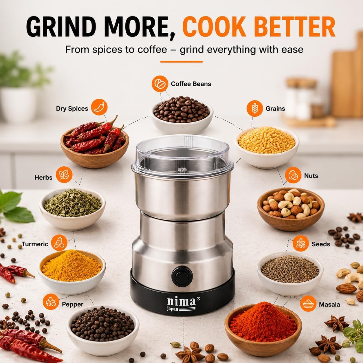 Imported High Quality Electric Stainless Steel Grinder