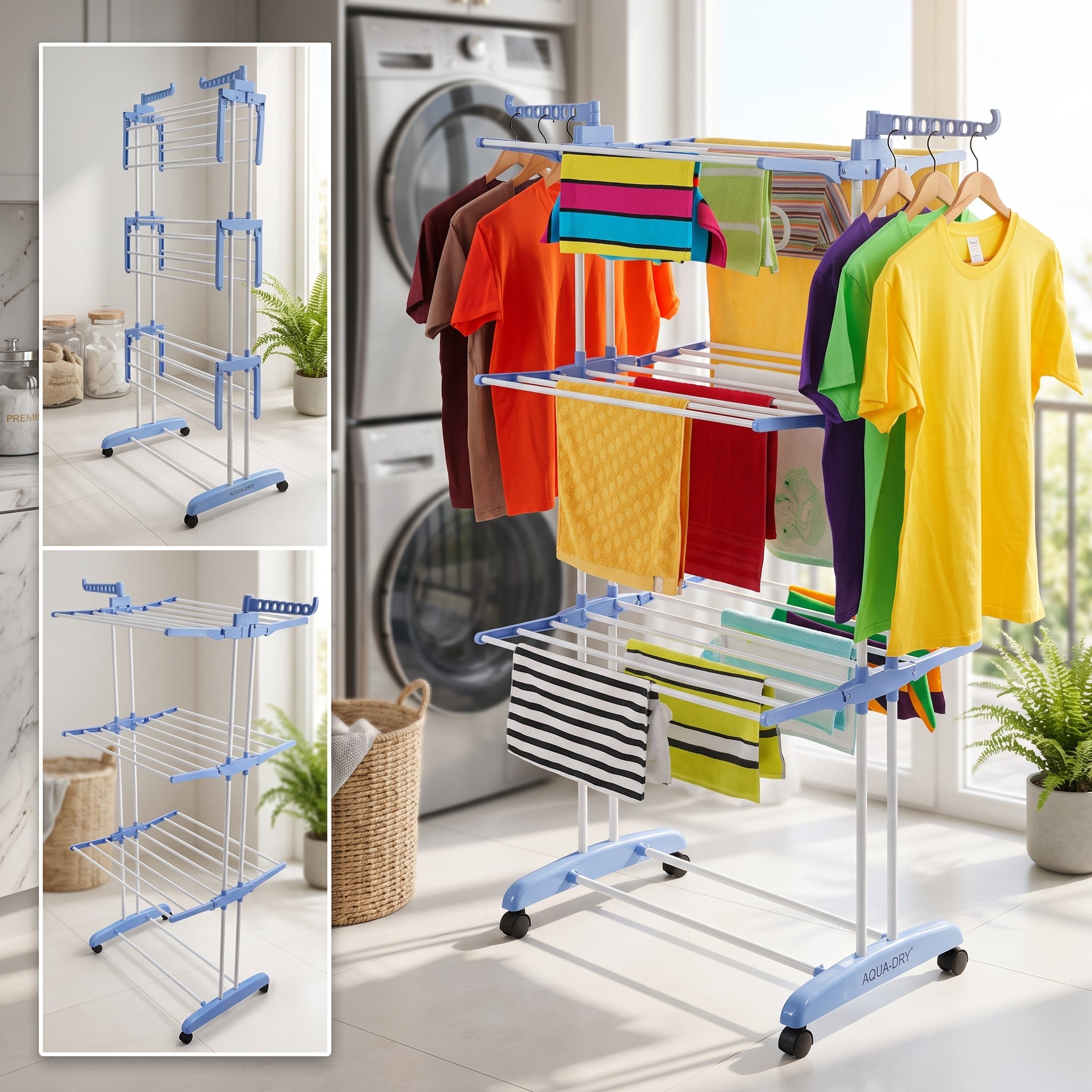 3-Tier Foldable Clothes Drying Rack